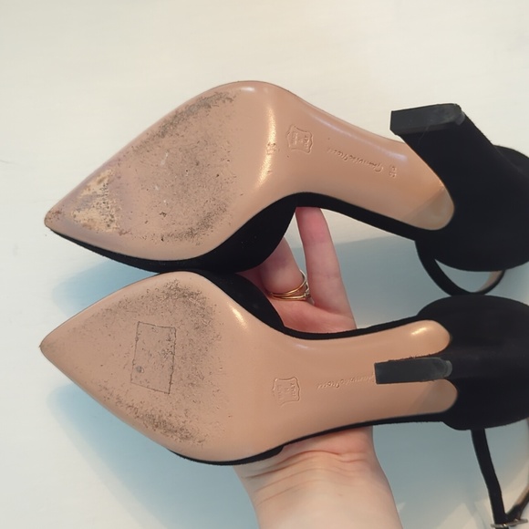 Gianvito Rossi Mila Suede Ankle Strap D'orsay Pumps - Picture 7 of 8